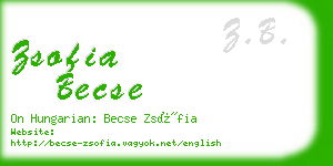 zsofia becse business card